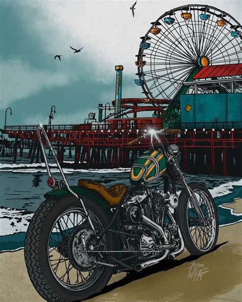 Pin By Floky On Art By Buster Wise Bike Art Motorcycle Illustration