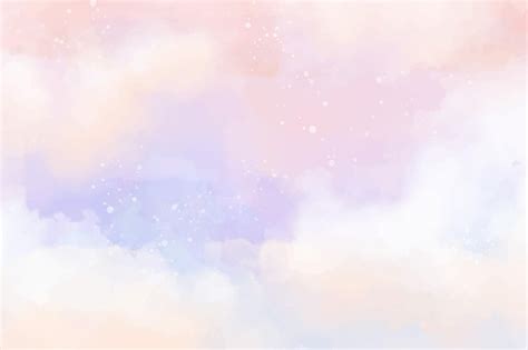 Premium Vector | Hand painted watercolor pastel sky background