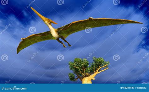 Flying Pterodactyl Stock Image | CartoonDealer.com #50281957