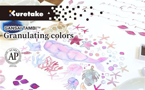 Kuretake Gansai Tambi Watercolor Paint Set Granulating Colors