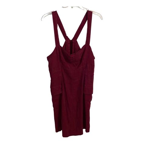 Anthropologie Linen Mini Dress Gem