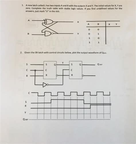 Solved 1 A New Latch Called L Has Two Inputs A And B With Chegg