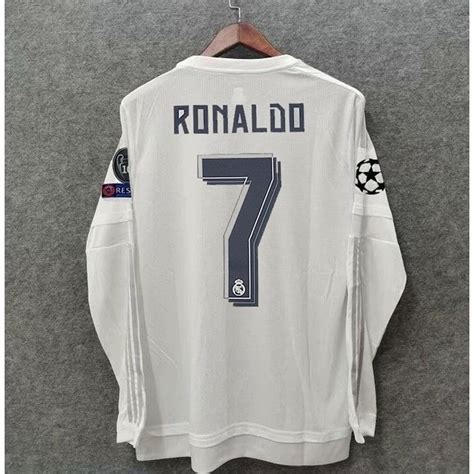 Maillot Ronaldo Real Madrid Uefa Manches Longues Etsy France