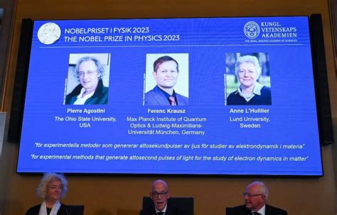 Le Nobel De Physique Décerné À Un Trio De Chercheurs Incluant Deux