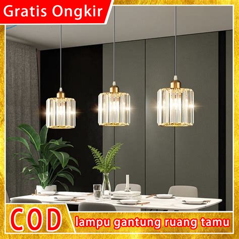 Jual Lampu Plafon Gantung Kristal Minimalis Lampu Kristal Plafon Rumah