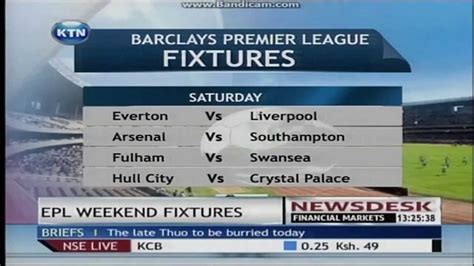 Epl Weekend Fixtures Youtube