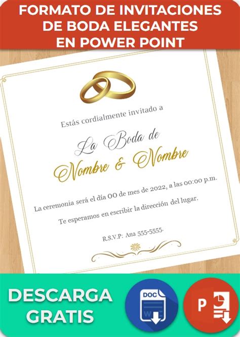 Invitaciones De Boda Elegantes PowerPoint Canva Ejemplos Y Plantillas