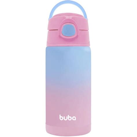 Garrafa Termica Buba Rosa - Garrafa Térmica Buba Com Canudo Rosa Degradê - Garrafa Térmica ...