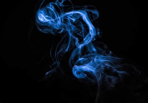 Blue Black Smoke Background