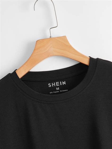 Solid Drop Shoulder Oversized Tee Shein Uk