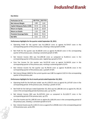 Indus Ind Bank Pressrelease Q Fy Pdf