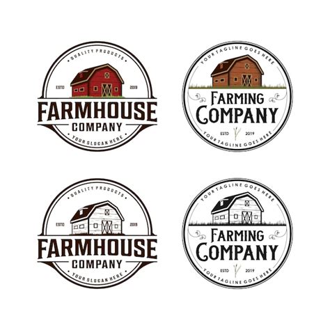 Premium Vector Farmhouse Agriculture Vintage Logo Design