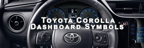 Toyota Corolla Cross Dashboard Symbols