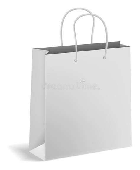 Modelo Em Branco Do Pacote De Compras Mockup De Saco De Papel