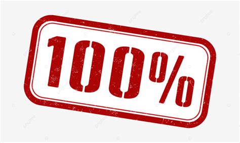 100 Percent Percentage Stamp Impression Rate Discount An Png And