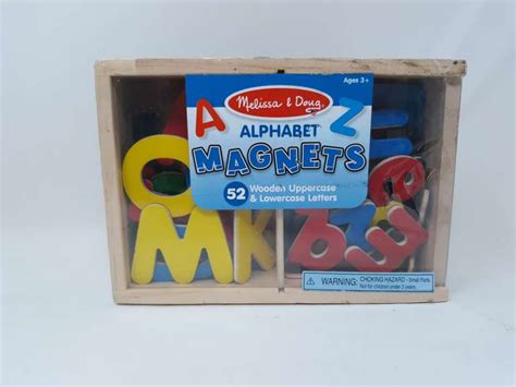 Melissa Doug Wooden Alphabet Magnets In A Box Developmental Toys