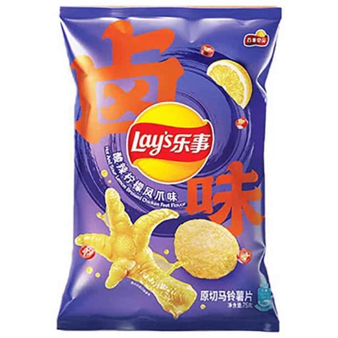 Lays Hot And Sour Braised Lemon Chicken Feet 22x70g Pacific Candy