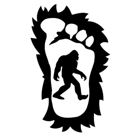 Buy Bamfdecals Bigfoots Hairy Sasquatch Foot 5 Year Outdoor Premium Vinyl Decal Large Black