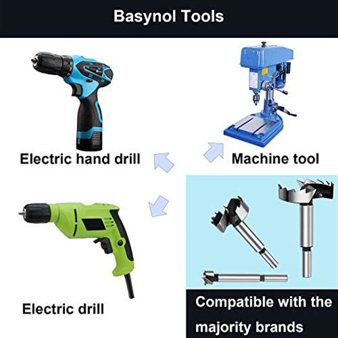 Basynol Forstner Drill Bit Set 1 7 8 Inch High Speed Carbide Steel Forstner Drill