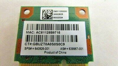 Hp G Laptop Wi Fi Card Realtek Rtl Ce Bgn Wireless Pcie