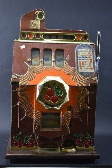 Mills Novelty Co Bursting Cherry 25 Cent Slot Machine Restored Bhd