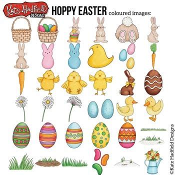 Easter Clip Art 2 Hoppy Easter By Kate Hadfield Designs TpT