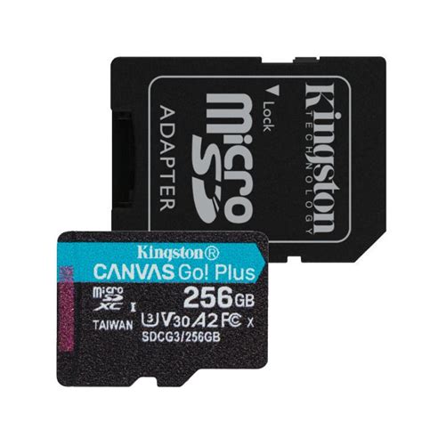 Kingston Canvas Go Plus Micro SDXC 256GB SD adaptér UHS I U3 A2