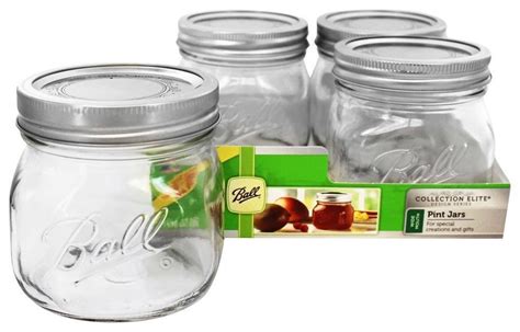 Ball® 1440061180 Collection Elite® Pint Wide Mouth Jars 16 Oz 4 Pack