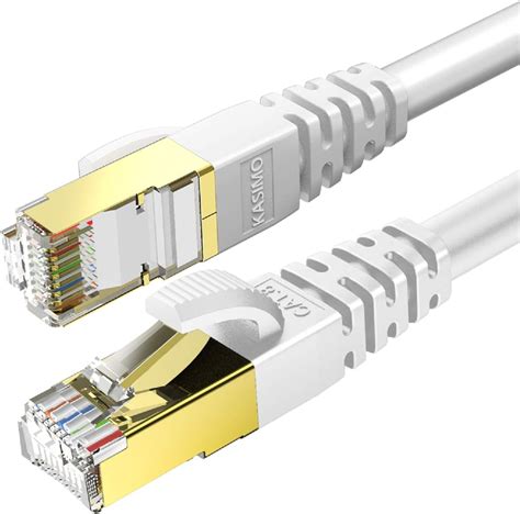 Kasimo Cable Ethernet De Red Cat Con Conector Rj Oro Alta Velocidad