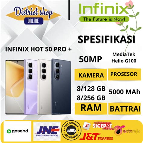 Jual Infinix Hot 50 Pro Plus MediaTek Helio G100 Ram 8 256Gb Bergaransi Resmi Shopee Indonesia