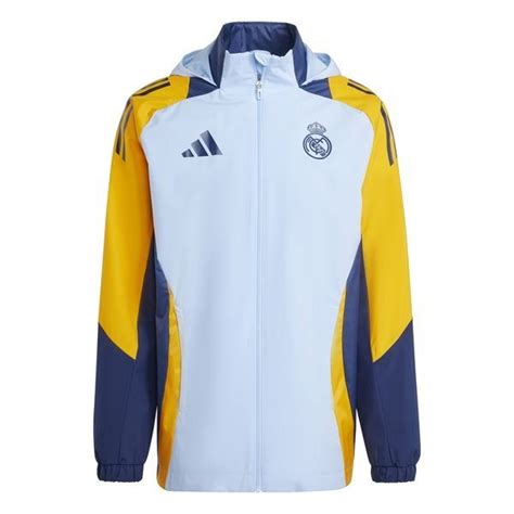 Real Madrid Jacket All Weather Tiro Glow Blue Crew Orange Team Navy