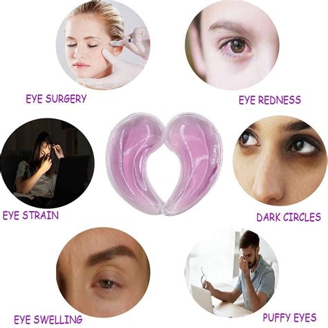 Reusable Gel Eye Ice Pack Hot Cold Treatment For Eye Strain Swelling Puffy Eyes Dark