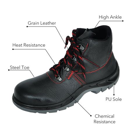 Buy Karam Fs 21 High Ankle Double Density Black Steel Toe Safety Shoe Online At Best Prices