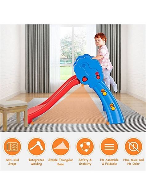 Costway Children Kids Junior Folding Climber Play Slide Indoor Outdoor