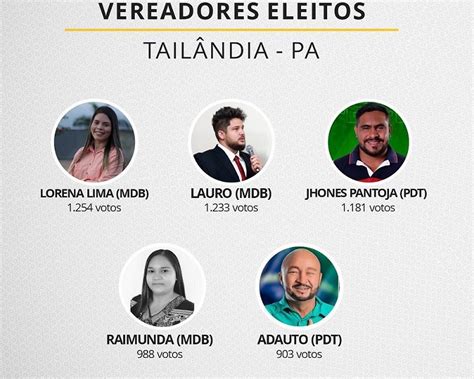 Veja quem são os 13 vereadores eleitos em Tailândia Portal Tailândia