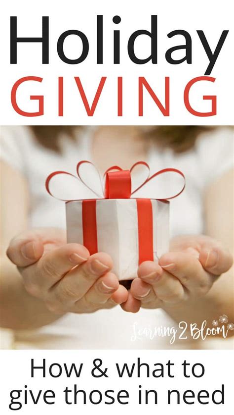 Giving During The Holidays Learning2bloom