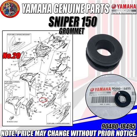 SNIPER 150 GROMMET YGP GENUINE 90480 18495 Shopee Philippines