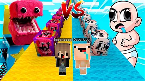 DESAFIO De LUCKY BLOCKS BOXY BOO Vs BEBE NOOB PROJECT PLAYTIME En