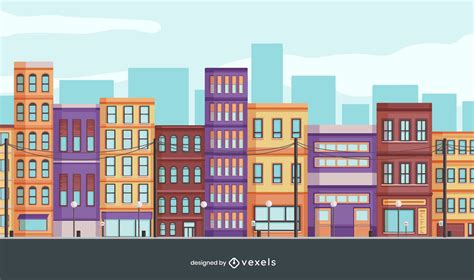 Descarga Vector De Dise O De Ilustraci N De La Ciudad De Edificios