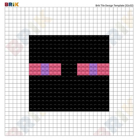 Minecraft Enderman Pixel Art Template