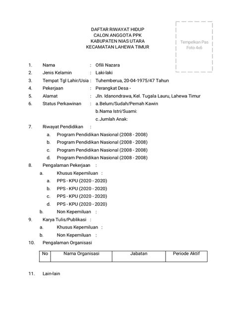 Format Laporan Harian Pantarlih Hasil Coklit Pdf
