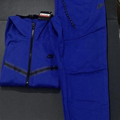 Blue Men Nike Tech Fleece Large Men Set Depop