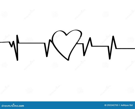 Doodle Heart Line Art Stock Vector Illustration Of Decor 292242755