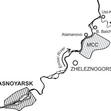 diagrammatic map   krasnoyarsk territory russia showing  scientific diagram