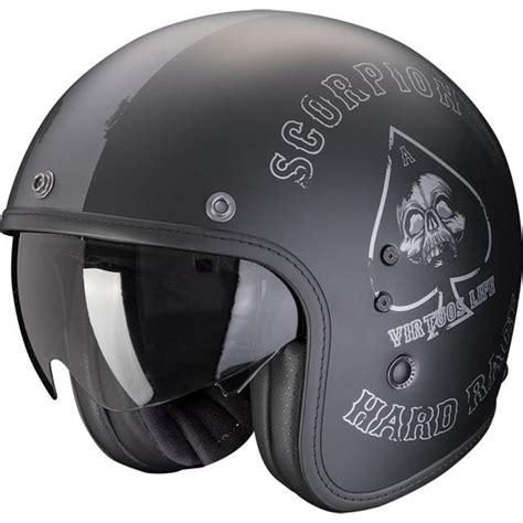 Casque Belfast Evo Spade Scorpion Noir Mat Argent Maxxess Fr Casque Jet