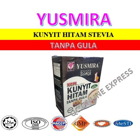 KOPI YUSMIRA KUNYIT HITAM TANPA GULA Plus Stevia 15pek Shopee Malaysia