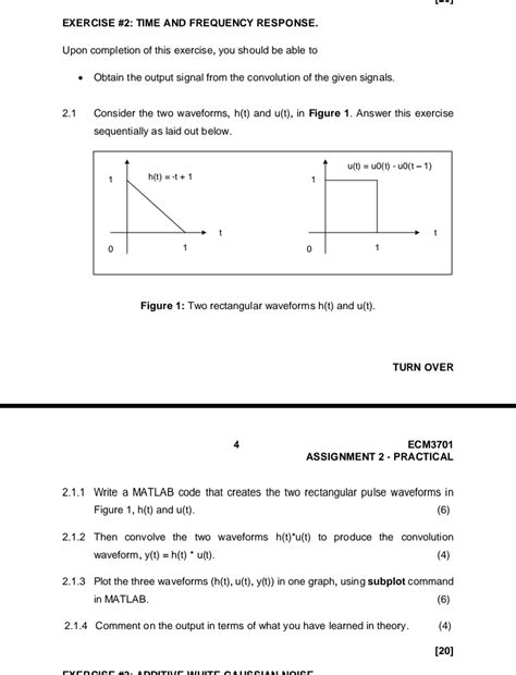 Solved EXERCISE 2 TIME AND FREQUENCY RESPONSE Upon Chegg