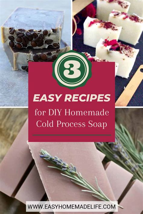 3 Easy Diy Cold Process Soap Recipes