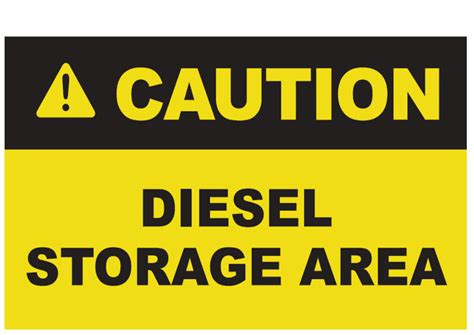 Warning Diesel Storage Construction Sign Template Construction Files