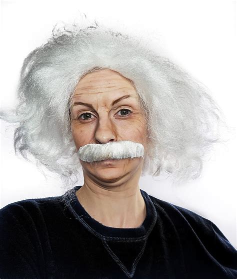 Einstein White Costume Wig and Mo - by Allaura - The Wig Outlet